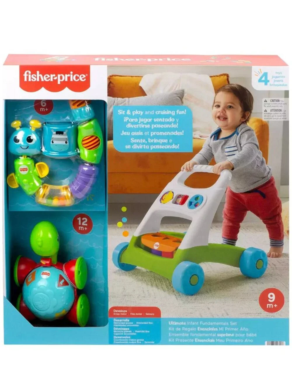 Fisher-Price Ultimate Toddler Infant Fundamental Toy Set Sit Play and Walker NIB